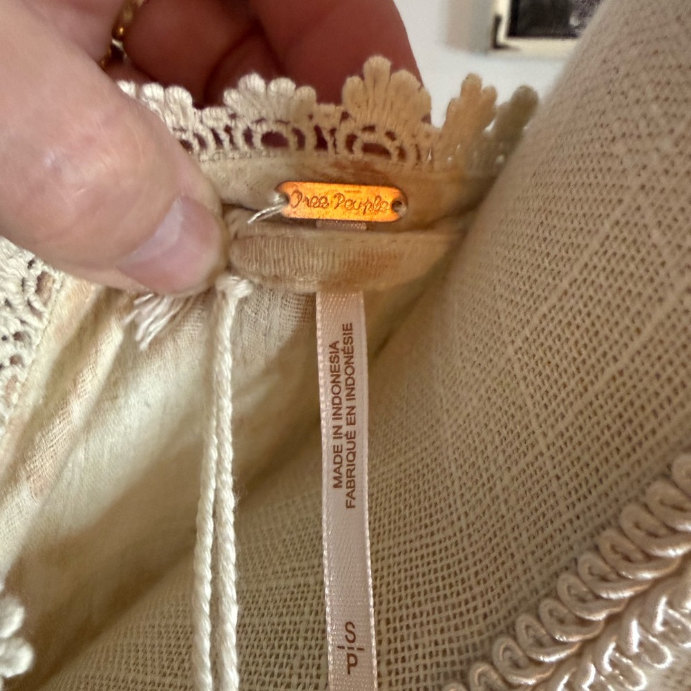 Free People Bomber Jacket in Cream and Pink - Picture 8 of 10